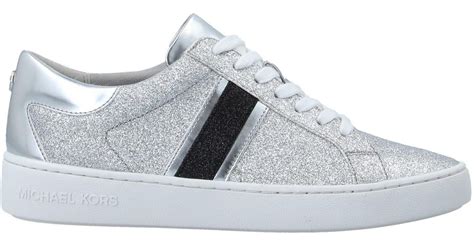 zilveren sneakers michael kors|michael kors low top sneakers.